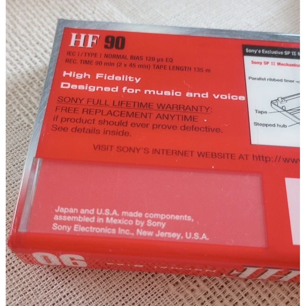 Sony HF 90 High Fidelity Normal Bias Audio. Cassette Tapes (Set of 4) 90 Min NEW